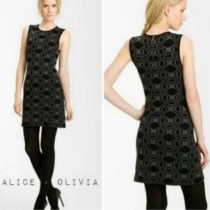 ALICE + OLIVIA Merino Wool Sleeveless Sweater Dress Patterned Women’s Size Small
